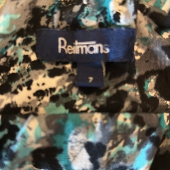 Reitmans Blue and Green Midi A-Line Skirt - Picture 4 of 4